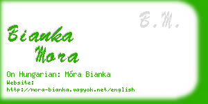 bianka mora business card