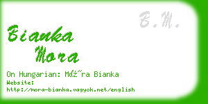 bianka mora business card